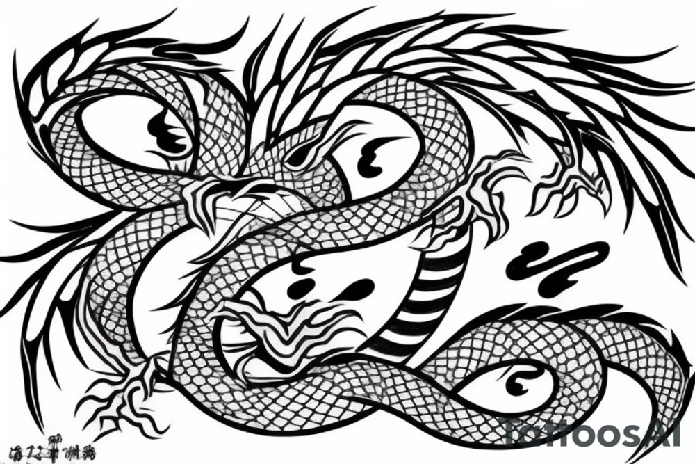 Japanese dragon tattoo idea