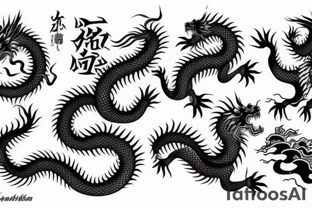 Japanese dragon tattoo idea