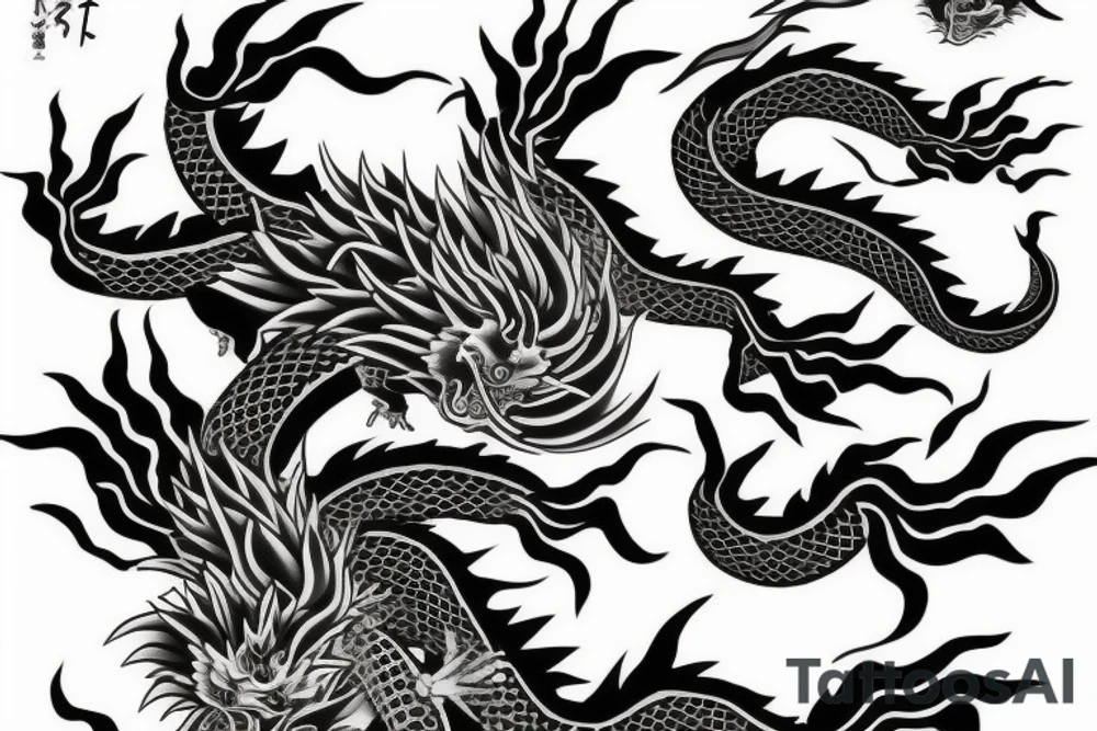 Japanese dragon tattoo idea