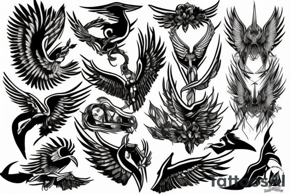 fallen angle tattoo idea