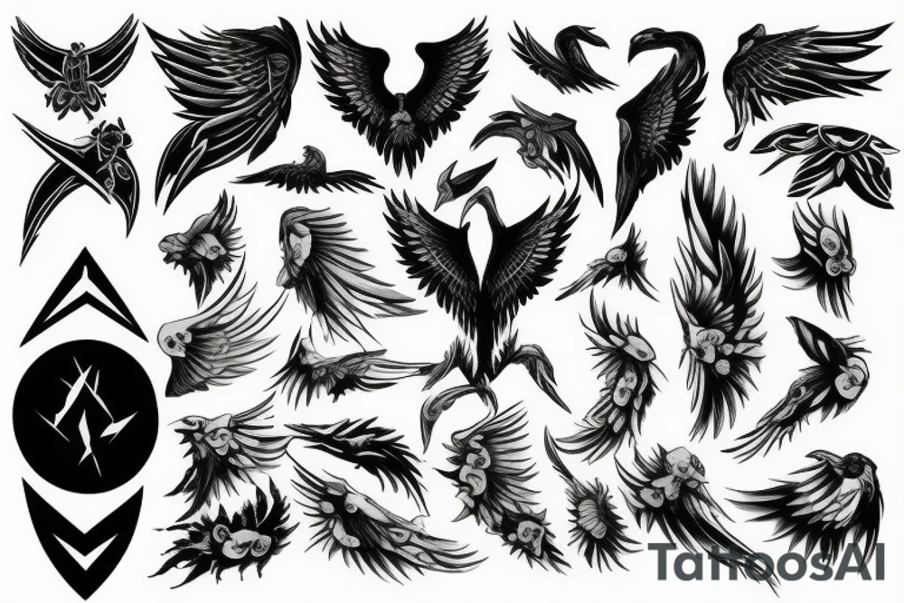 fallen angle tattoo idea