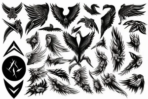 fallen angle tattoo idea