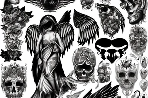 fallen angel tattoo idea