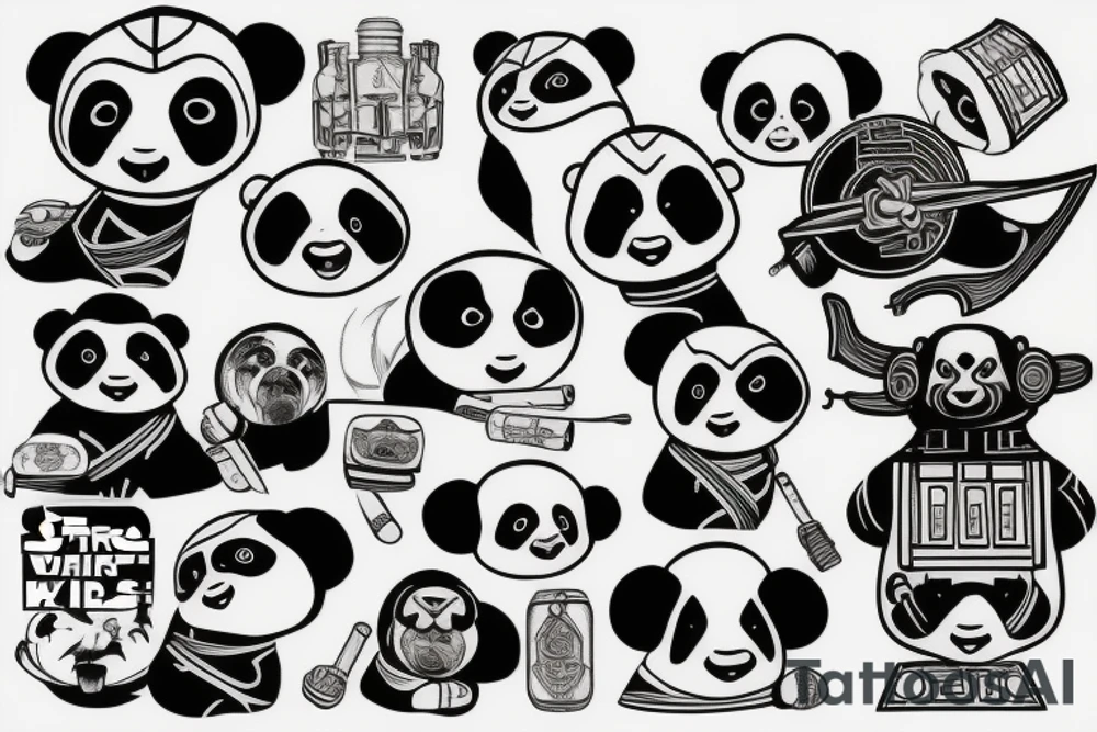 jedi panda tattoo idea