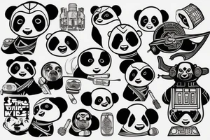 jedi panda tattoo idea