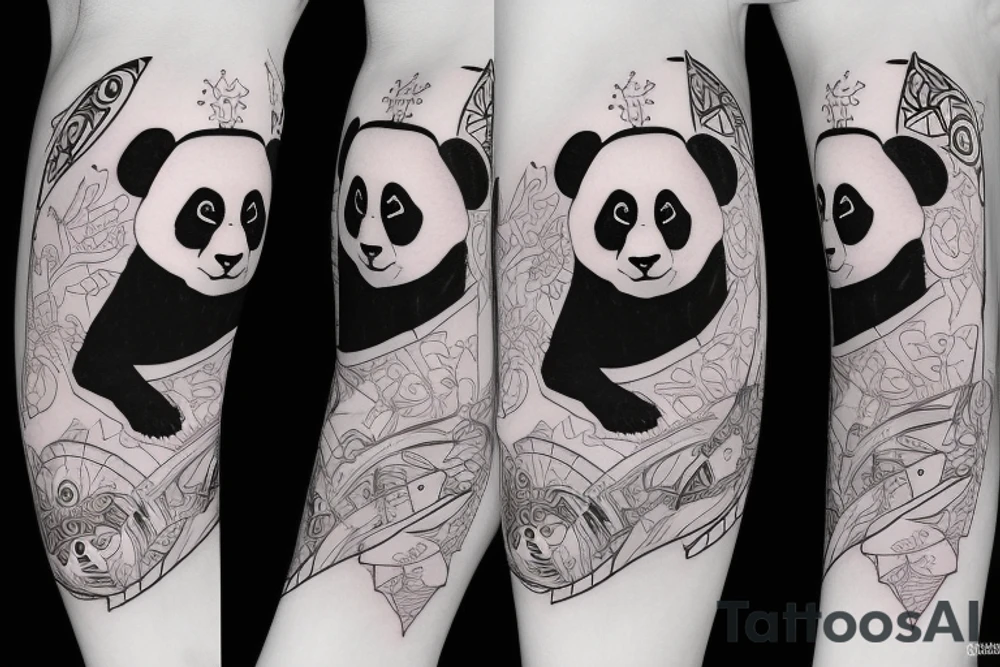 jedi panda tattoo idea