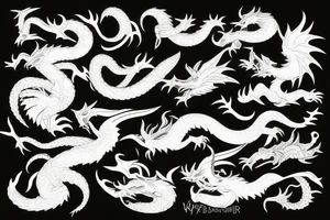Wyvern with a long tail tattoo idea
