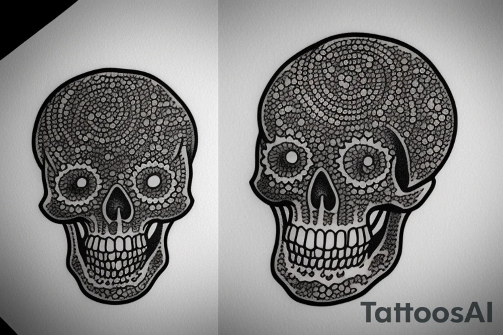skull japan graphics tattoo idea