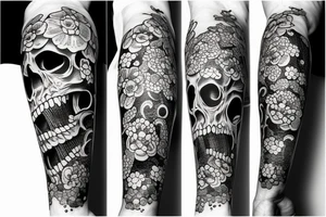 skull japan graphics tattoo idea