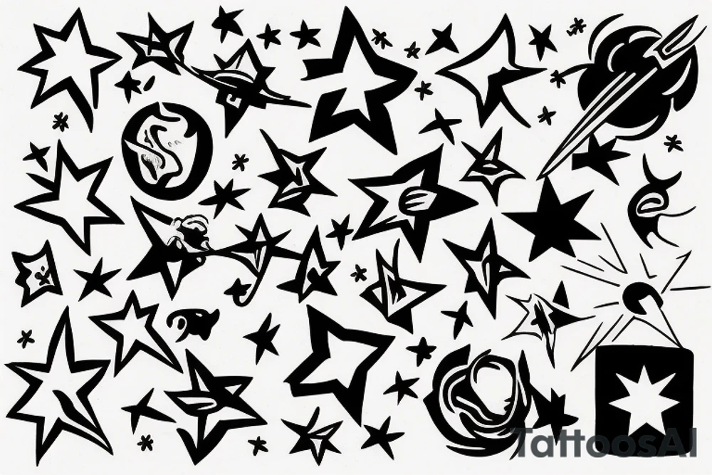 Shooting star tattoo idea