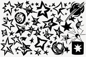 Shooting star tattoo idea