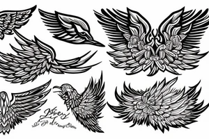 “Trust the process” with wings under tattoo idea
