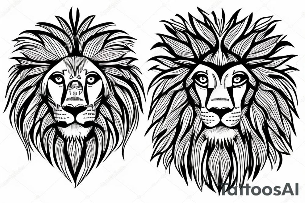 Lion with scars tattoo idea
