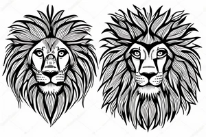 Lion with scars tattoo idea
