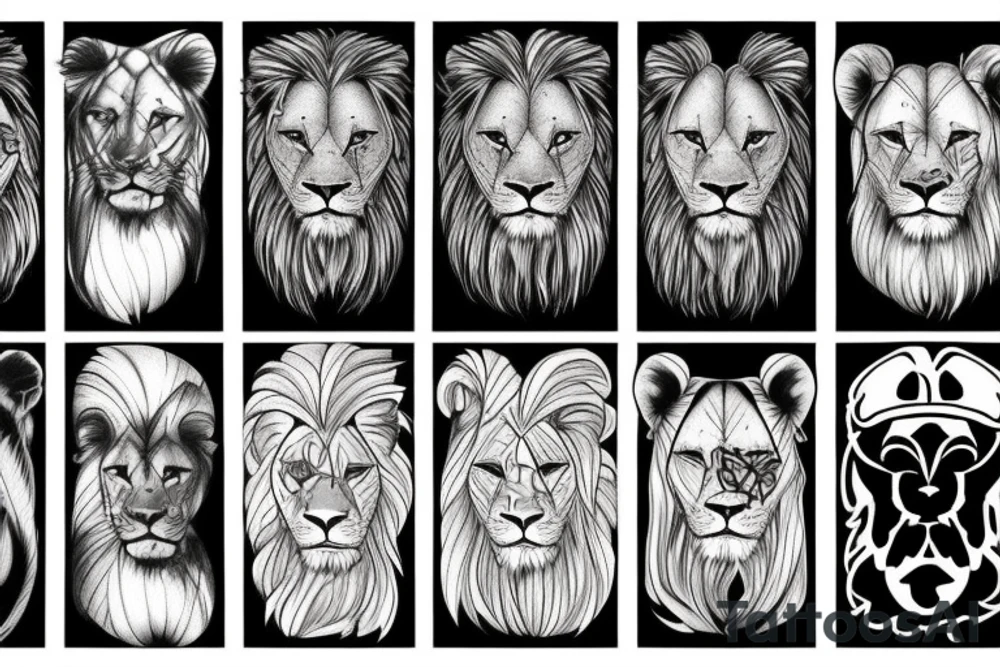 Lion with scars tattoo idea