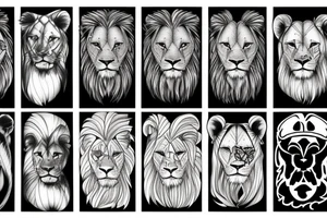 Lion with scars tattoo idea