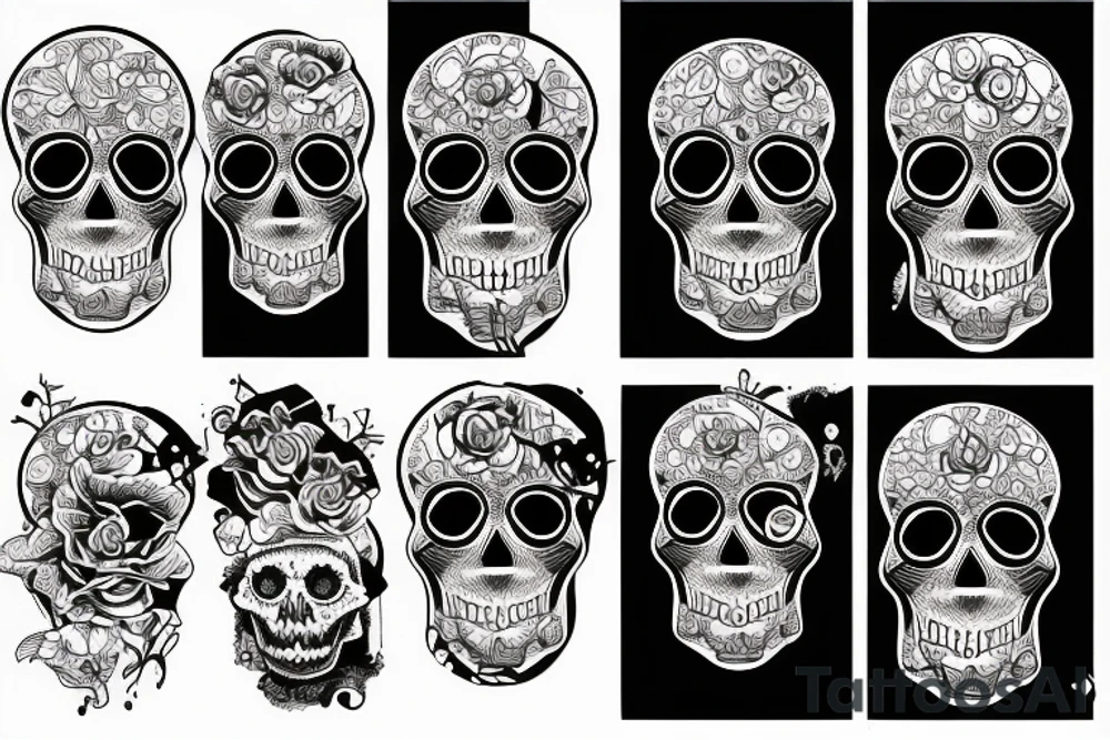 skull japan graphics tattoo idea