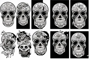 skull japan graphics tattoo idea