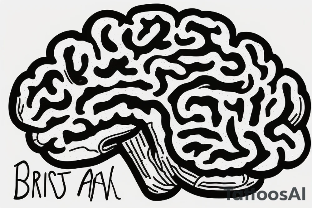 A brain in a sink tattoo idea
