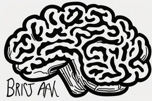 A brain in a sink tattoo idea