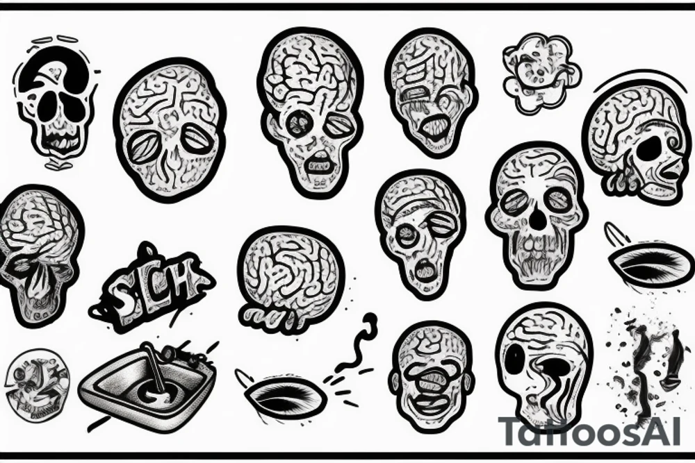 Sink with a brain in it tattoo idea