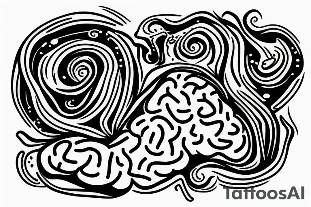 Sink with a brain in it tattoo idea