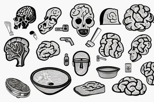 Sink with a brain in it tattoo idea