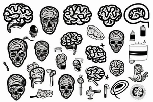 Sink with a brain in it tattoo idea