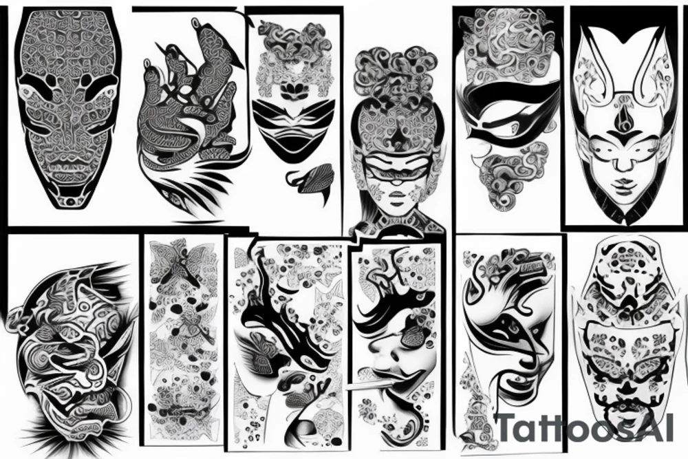 hanja mask tattoo idea