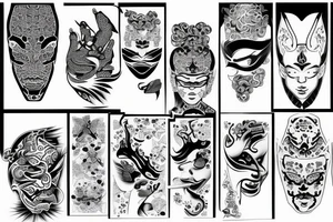 hanja mask tattoo idea