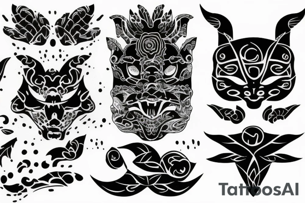 hanja mask tattoo idea