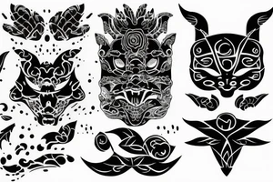 hanja mask tattoo idea