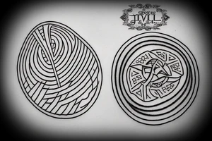 anvil in circle graphics sketch tattoo idea