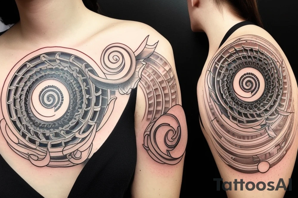 spiral downloads symbolizing the process of restoration, rebirth, rebirth, rebirth, reproduction, rebirth, restoration, galvanization, rebirth, rebirth, return to life, resurrection tattoo idea