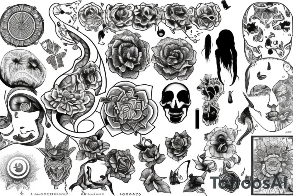 A tattoo design that resembles working on mind and body tattoo idea