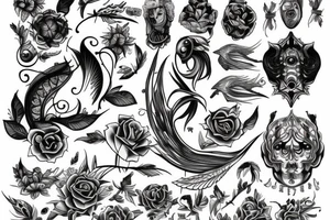 A tattoo design that resembles working on mind and body tattoo idea