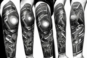 Iron man combined with Tor Des Geants tattoo idea