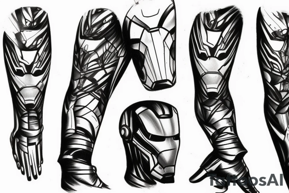 Iron man combined with Tor Des Geants tattoo idea