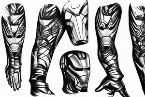 Iron man combined with Tor Des Geants tattoo idea