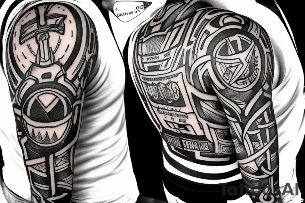 Ironman triathlon logo combined with Tor Des Geants tattoo idea