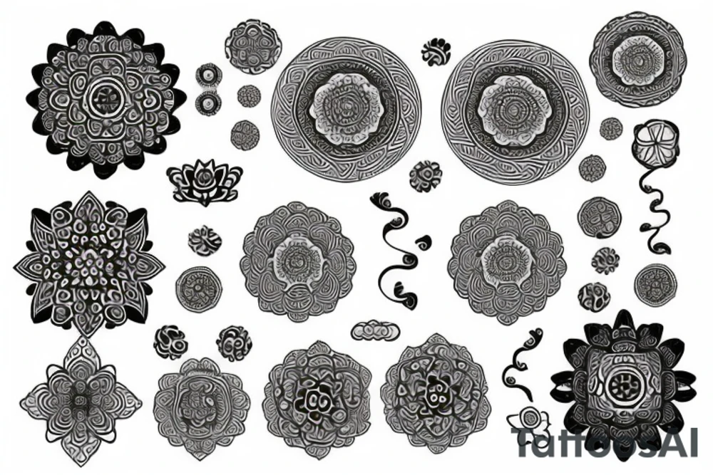 Chinese half Mandala tattoo idea