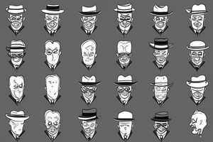Just a man in suit and hat with face hidden. He should be half drawn, with the bottom half of the man purposely unfinished, as 8f it were still in the planning stages. No background tattoo idea