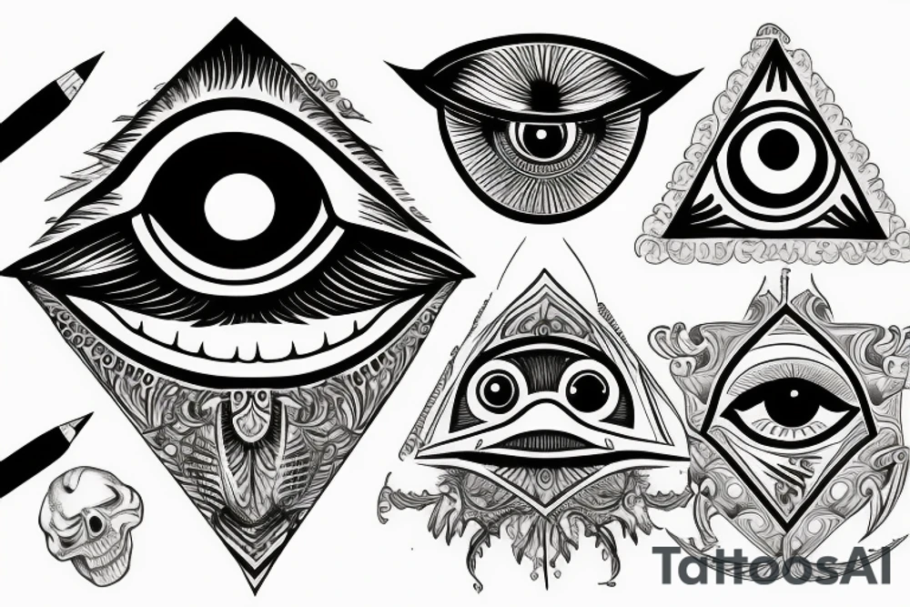 illuminati eye tattoo idea