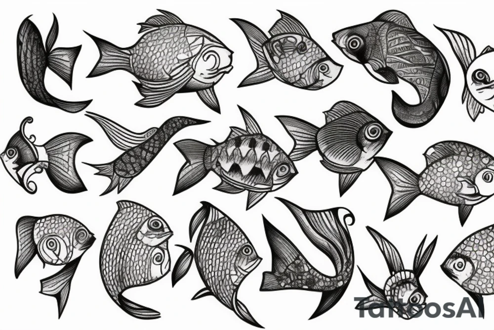 The combination of the word Nepenthe and beautiful and small fish tattoo idea