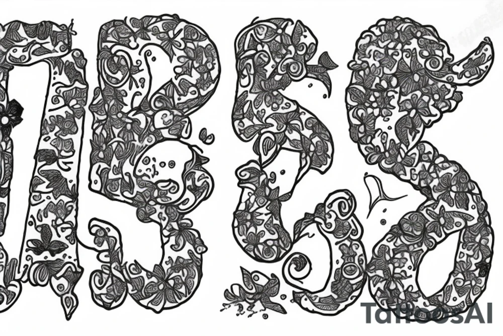 letters B U M tattoo idea