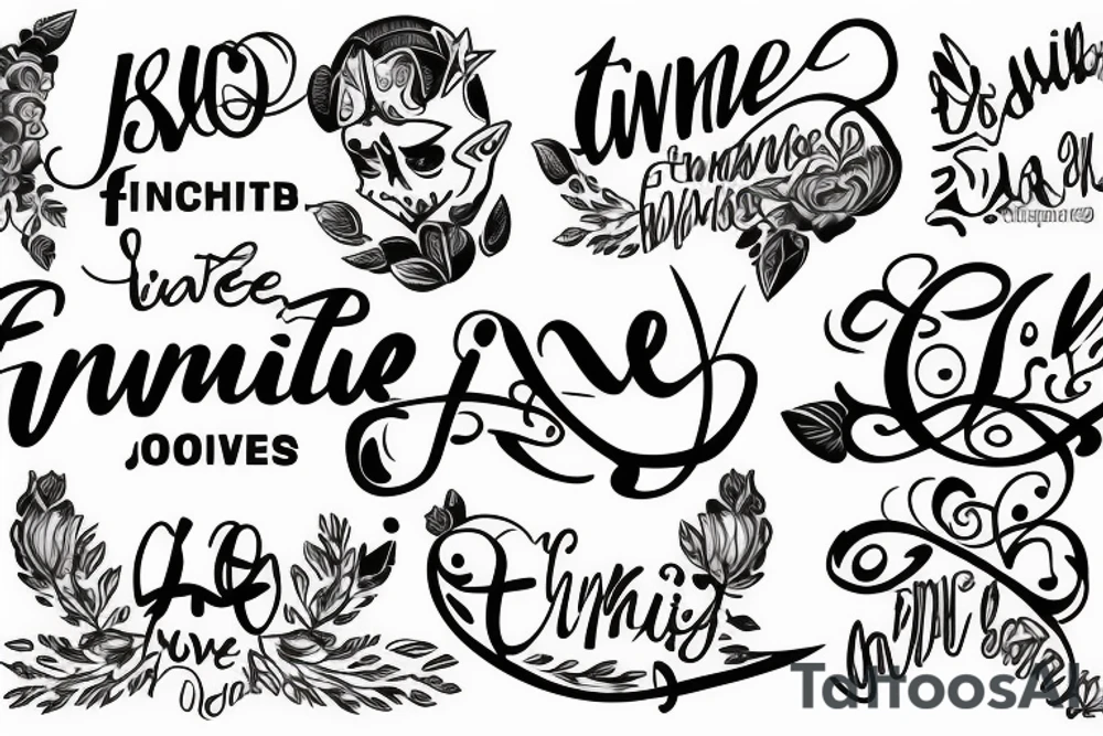 name, family, daughters, infiniti, love, male tatto tattoo idea