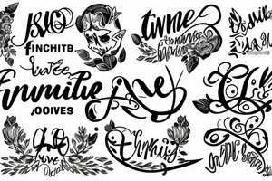 name, family, daughters, infiniti, love, male tatto tattoo idea
