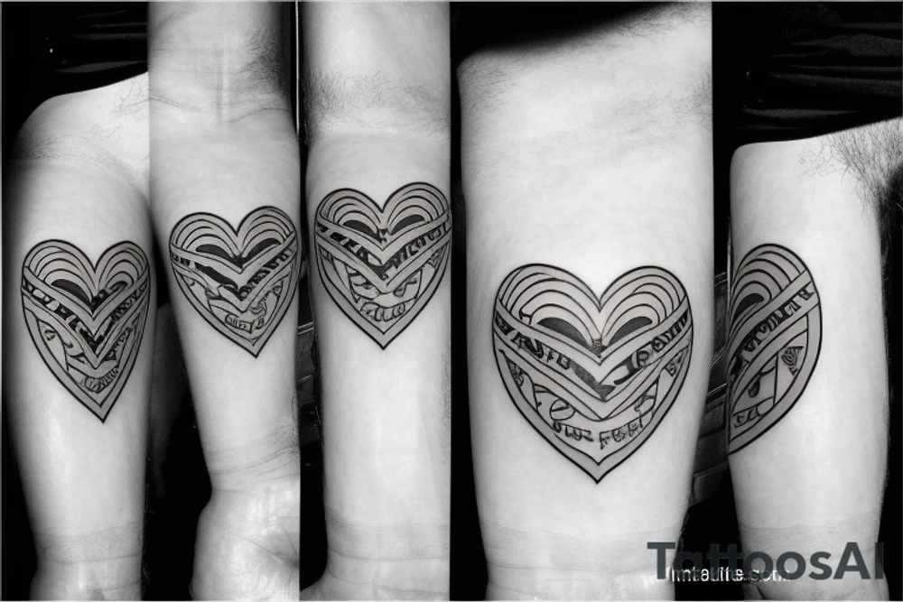 name, family, daughters, infiniti, love, male tattoo, hearth tattoo idea