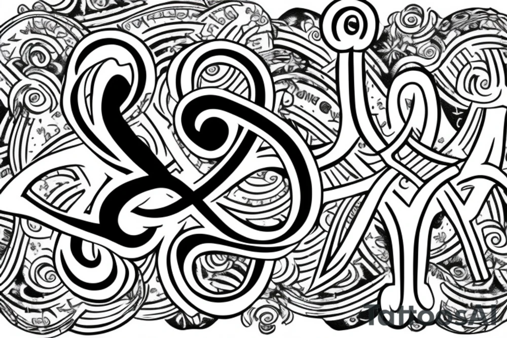 Infinity sign with the name Grace tattoo idea