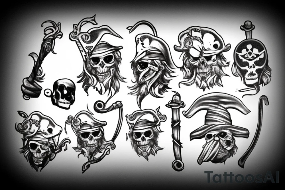 Pirate hook tattoo idea